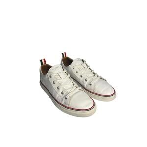 Thom Browne Tricolor Pebbled Leather Low Top Sneakers 42